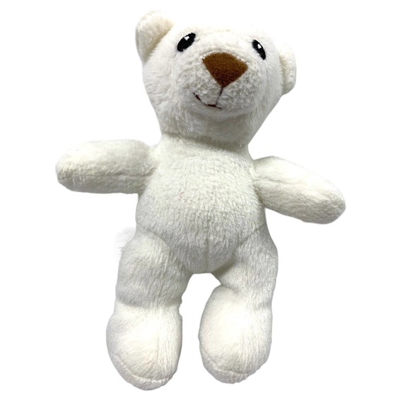 2006 Lil Luvables White Bear Spin Master Toy Teddy Fluffy Factory Hide Pocket - Picture 1 of 12
